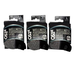 OS1st Wellness Performance Socks Diabetic‎ Friendly No Show Socks Large
